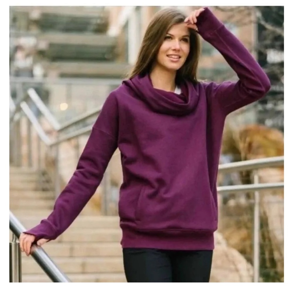 Zyia Oh So Soft Cowlneck - Purple L